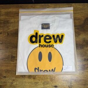 Drew House Shirt Mens Large White‎ Mascot SS Smiley Face Logo Graphic Tee